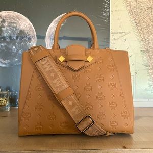 MCM Essential Monogram Leather Tote